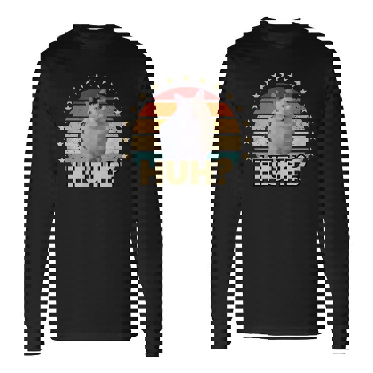 Huh Cat Huhおかしな猫好きのハッミーム 長袖Tシャツ