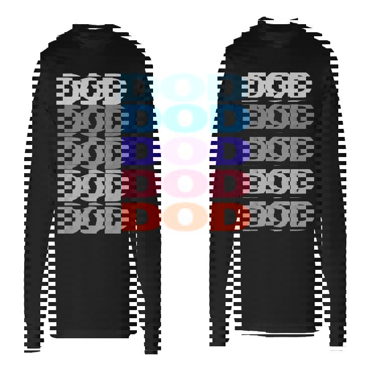 Modern Repeated Text Dod 長袖Tシャツ