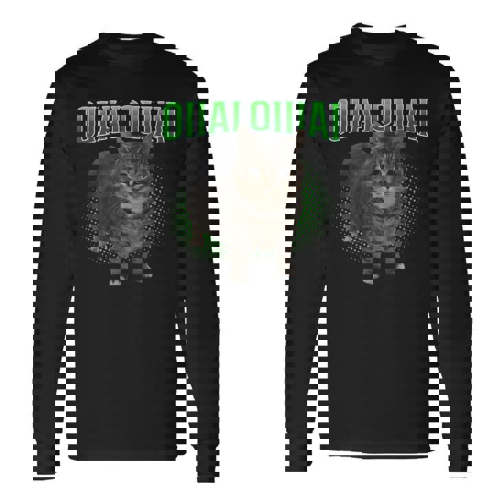 Oiia Oiia スピニングキャット ミーム おおいあい 長袖Tシャツ