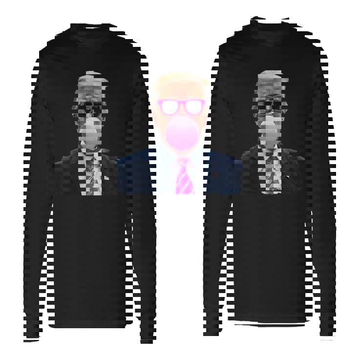 Pop Trump Pink Bubble Gumintage Trump Pink Glasses 長袖Tシャツ