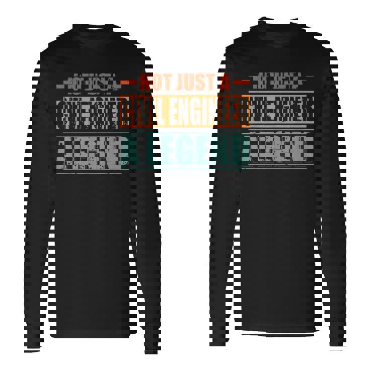 Quote Retro Civil Engineer 長袖Tシャツ