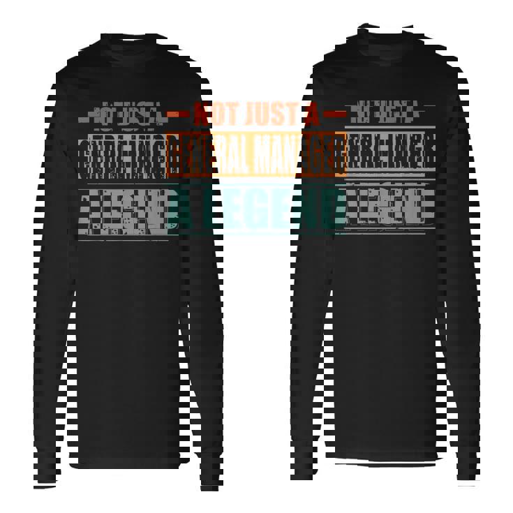 Quote Retro General Manager 長袖Tシャツ