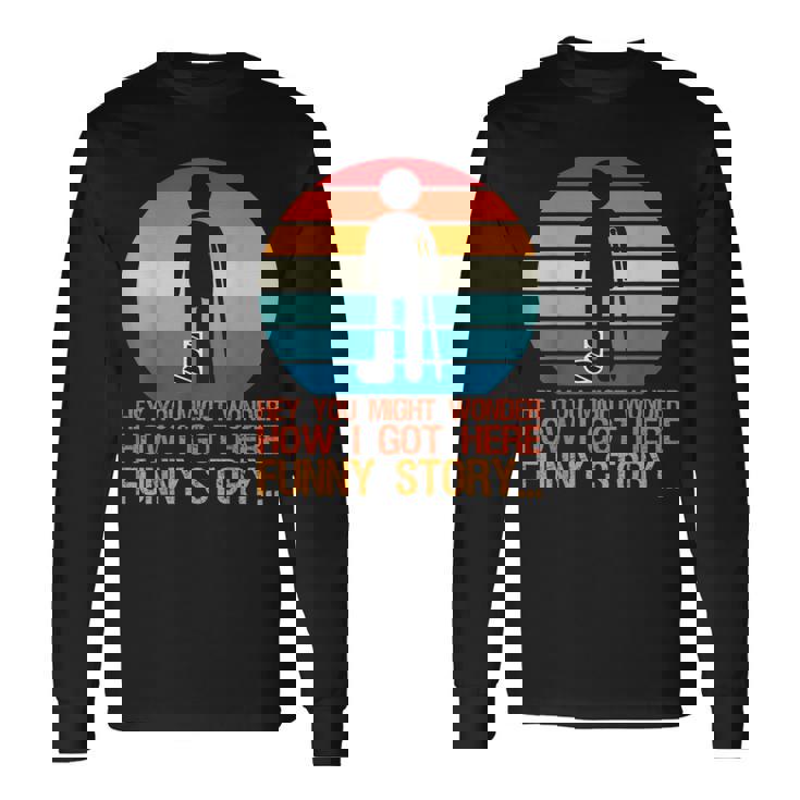 Recovery Broken Leg Get Well 衣装 怪我 足 足首 長袖Tシャツ