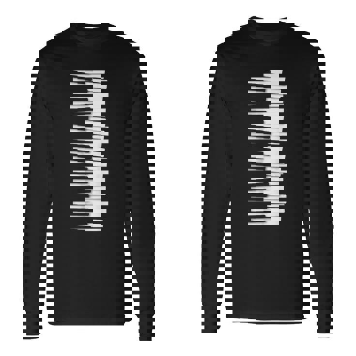 Wobbly ピアノキーボード – ピアニスト&ミュージシャンのグラフィック 長袖Tシャツ
