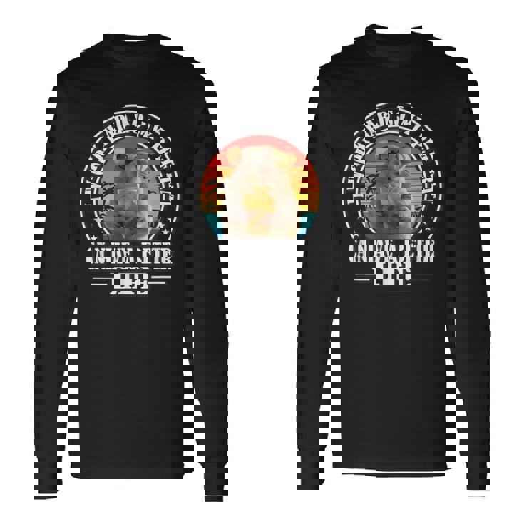 Work Hard Better Life Retrointage Pet Rat Lover 長袖Tシャツ