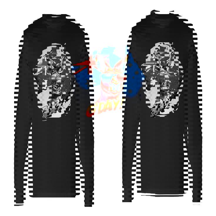G'dayオーストラリアのお土産カンガルー。 長袖Tシャツ