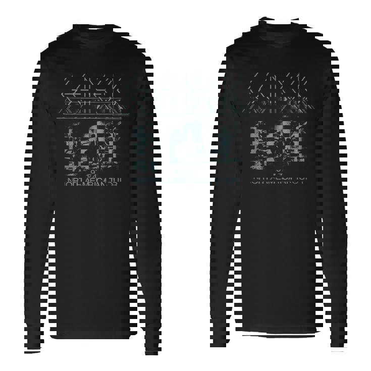 Genesis North American Tour 74 ロックバンドミュージック 長袖Tシャツ