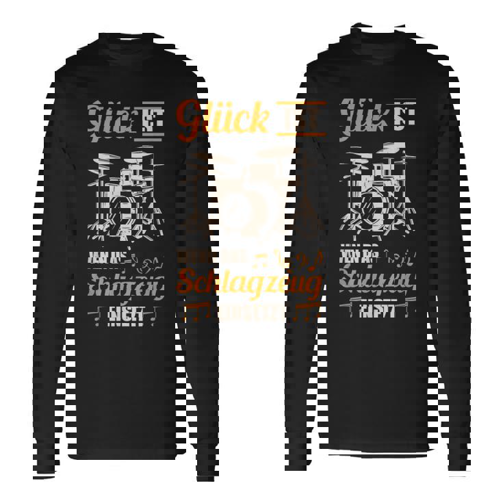 Glück Ist Wenn Das ドラムセット ドラム&ドラム 長袖Tシャツ ギフトのアイデア