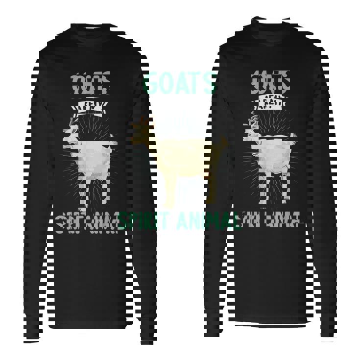 Goats Are Mypirit 動物ヤギ 長袖Tシャツ