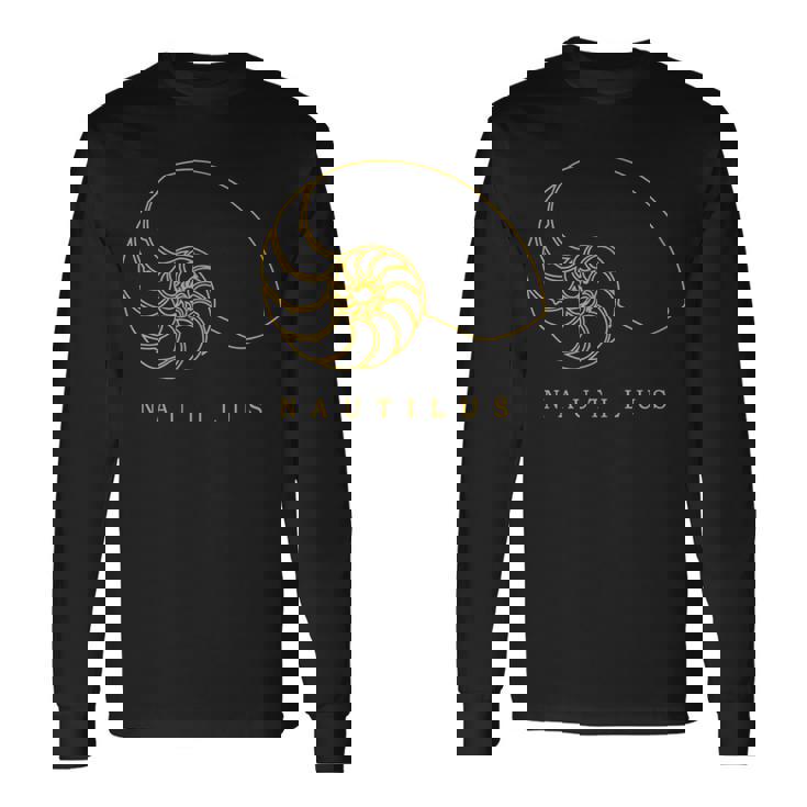 Golden Nautilus シェルtシャツ 海洋自然愛好家向け 長袖Tシャツ