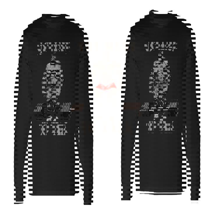 Gorilla ダンベル ワークアウト ジム ゴリラ ボディビルダー エイプ 長袖Tシャツ