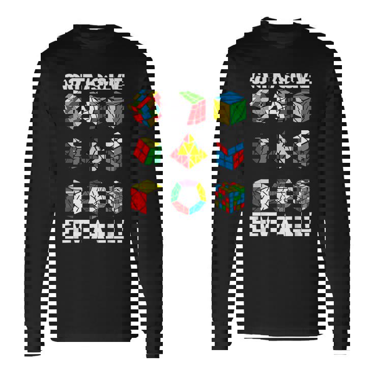 Gottaolve Em Allpeed Cuber パズルキューブ スピードキューブ 長袖Tシャツ