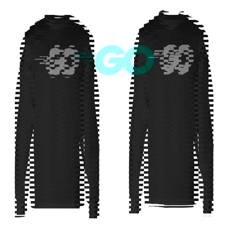 Goロゴ付きのgoプログラミング言語golang開発者 長袖Tシャツ