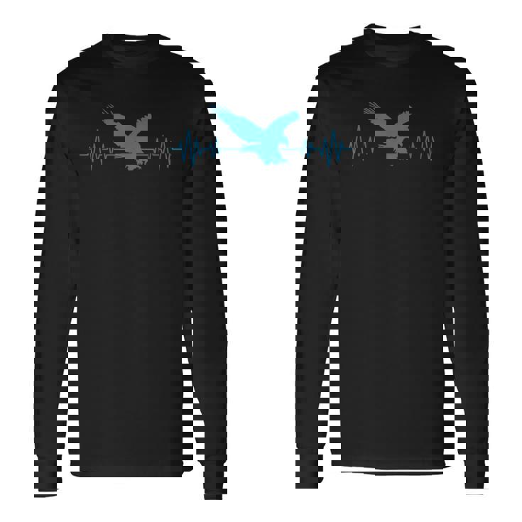 Great Usa イーグル ハートビート 面白い アメリカンバード ギフト メンズ レディース 長袖Tシャツ