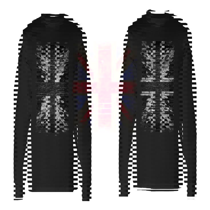 Grunge ユニオンジャック グラフィティ パンクスタイル 長袖Tシャツ