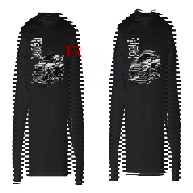 Gt R 34 レーシング ドラグ ドリフト Jdm Japan ストリートスポーツカー 長袖Tシャツ