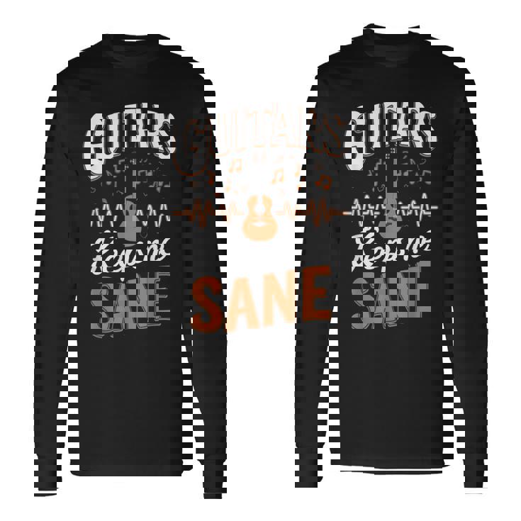 Guitars Keep Meane Pun Guitarists アコースティックギター 長袖Tシャツ