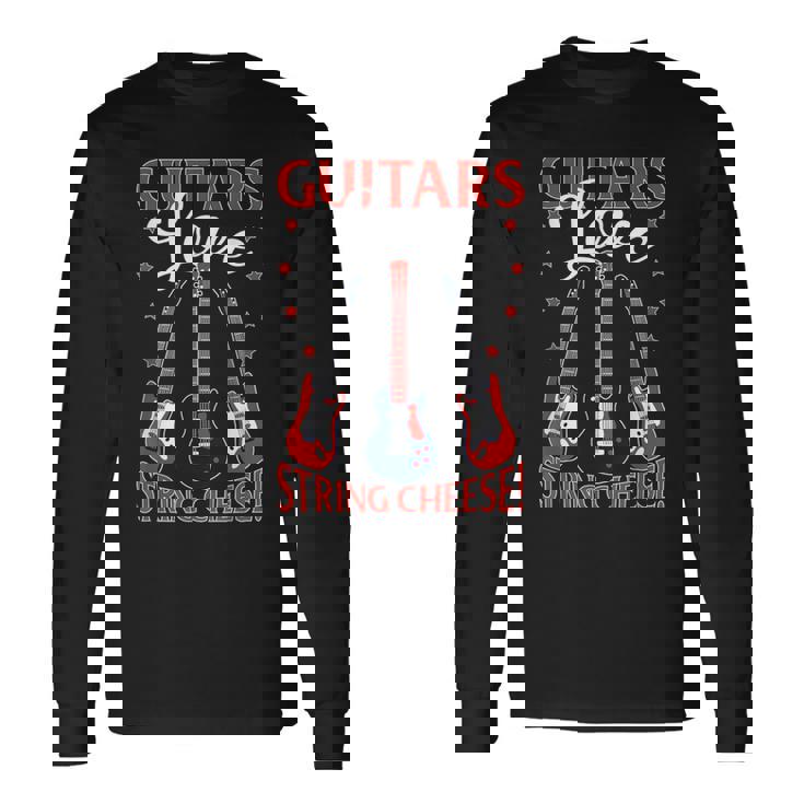 Guitars ストリングチーズ エレキギター付き 長袖Tシャツ