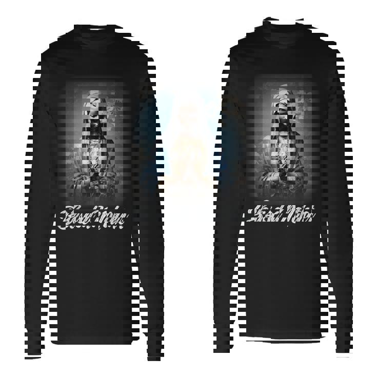 Hail Mary 聖母マリア ロザリオ カトリック 長袖Tシャツ