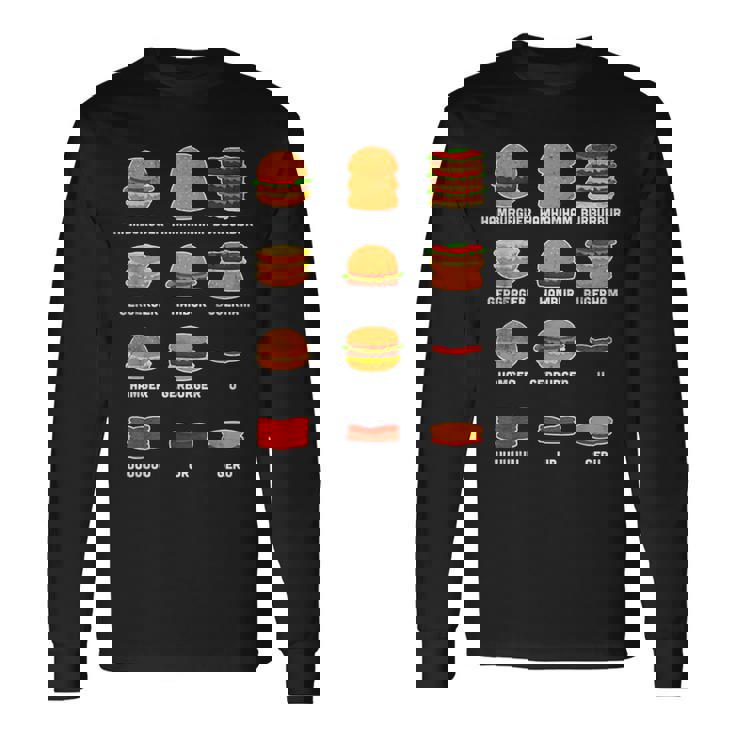 Ham Burgers Hamhamham Burburbur ハンバーガー大学 長袖Tシャツ