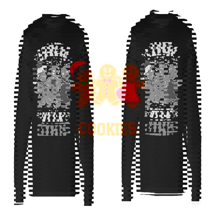 Hangin With My Cookie シャツ メンズ レディース ジンジャーブレッド クリスマス 長袖Tシャツ
