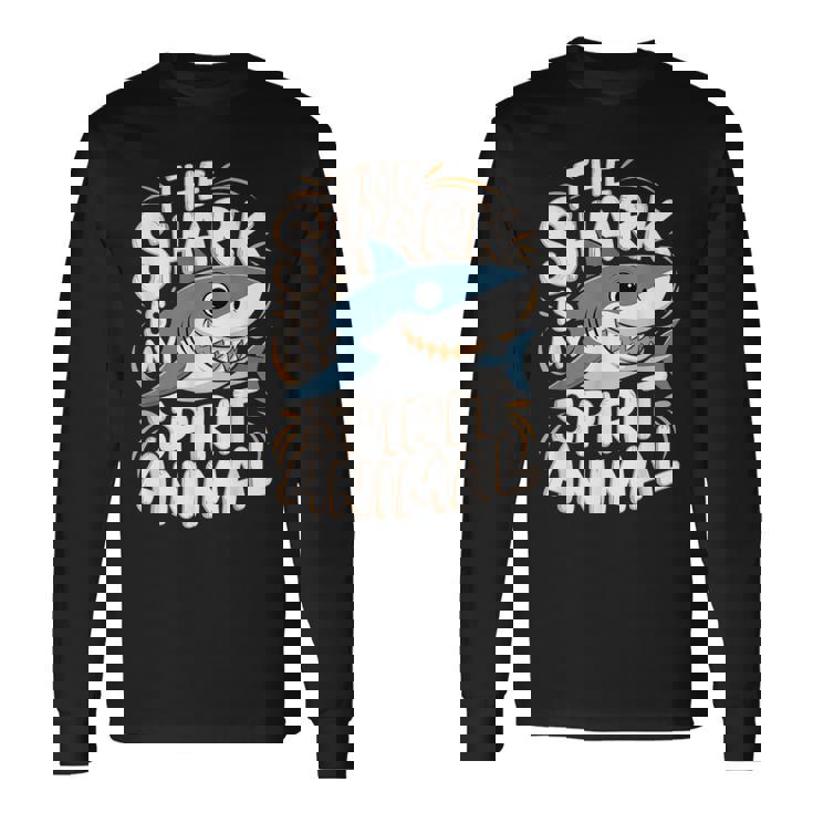 Thehark Is Mypirit アニマル 気まぐれなかわいいサメ 長袖Tシャツ
