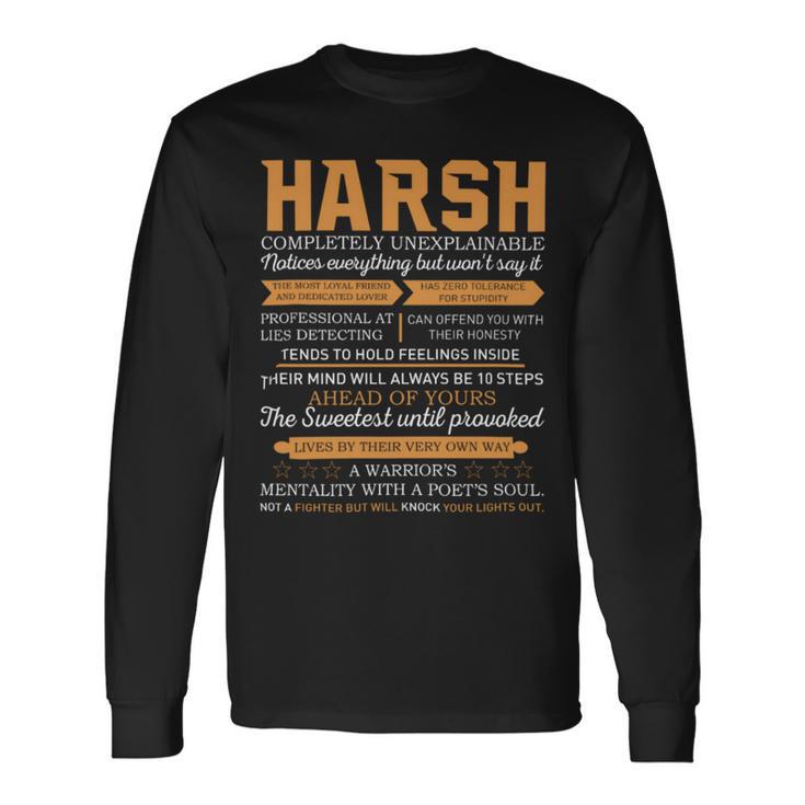 Harsh Completely Unexplainable Notices Everything But Won’T Say It Name Long Sleeve T-Shirt
