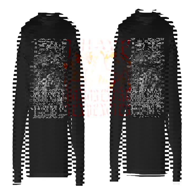 I Have Homosexual Tendencies 面白い ハード スケルトン ブーツレッグ 長袖Tシャツ ギフトのアイデア