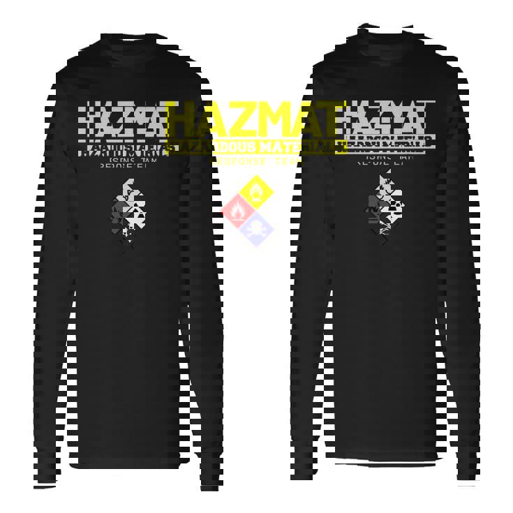 Hazmat 危険物対応チーム技術者tシャツ 長袖Tシャツ