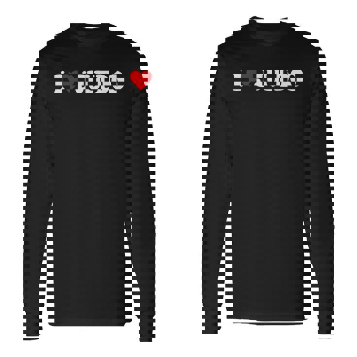 I Heart 柔道 愛 柔道 趣味 恋人 長袖Tシャツ