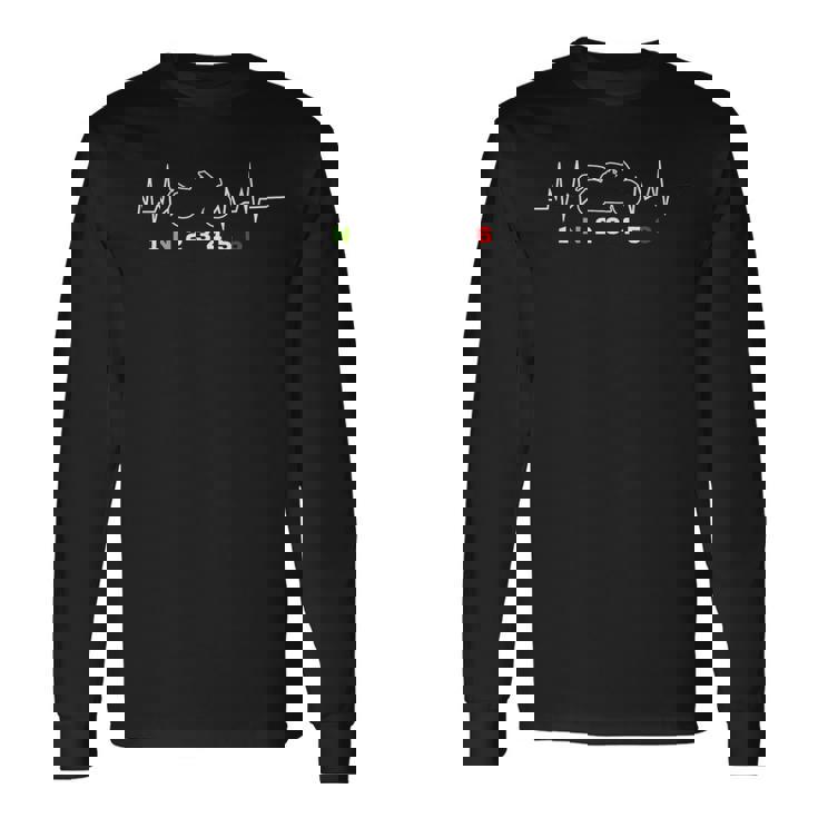 Heartbeat オートバイ ギアシフト 1 アップ 5 ダウンupermoto バイカー 長袖Tシャツ