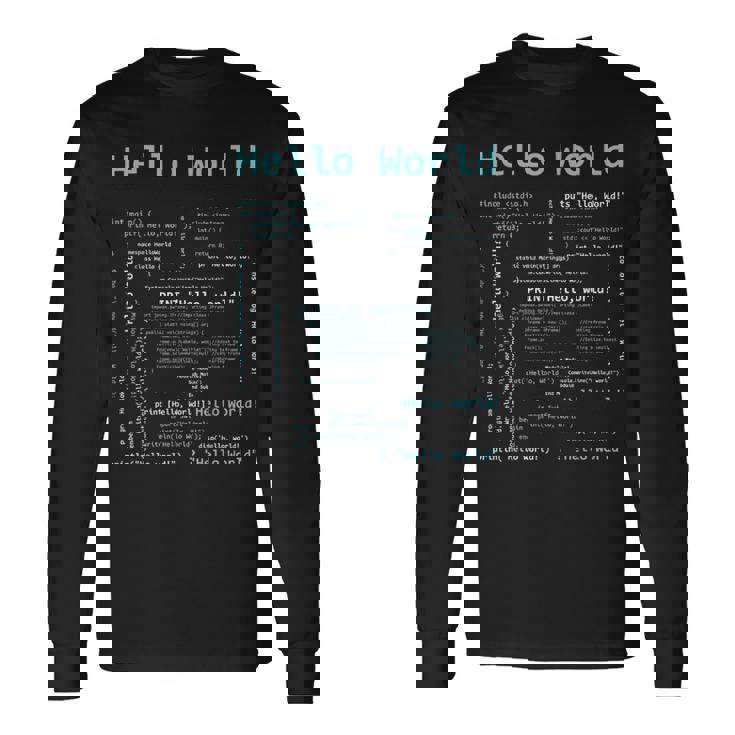 Hello World Includetdio Int Main 長袖Tシャツ