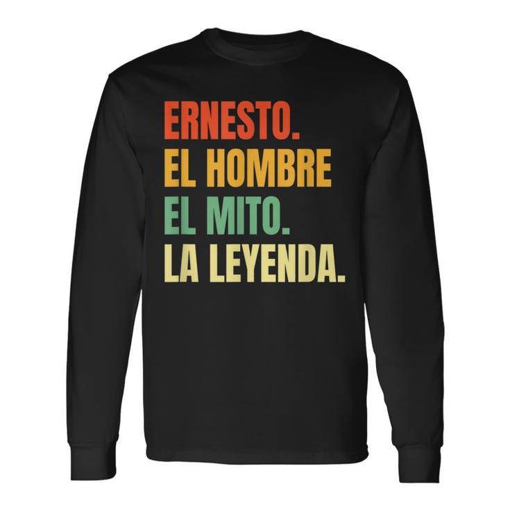 Hombre Nombre Ernesto Cumpleaños Regalo Años Divertido Decoración Camiseta de manga larga