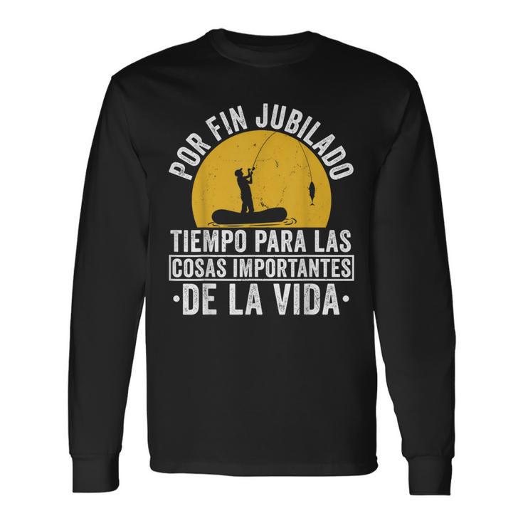 Hombre Pescar Pescador Por Fin Jubilado Pesca Camiseta de manga larga