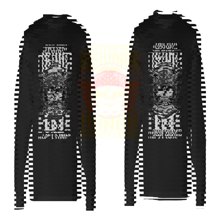 Honor Respect Courage メタルツール 真鍮ナックル 長袖Tシャツ