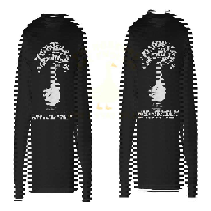Horrors Are Endless But Itayilly Goose Friends ミームギフト 長袖Tシャツ