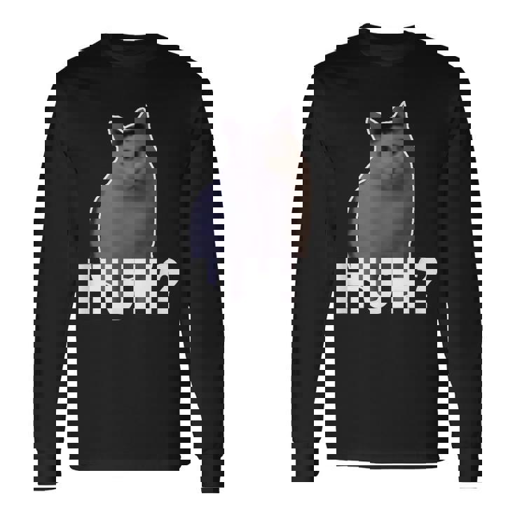 Huh Cat Meme 長袖Tシャツ