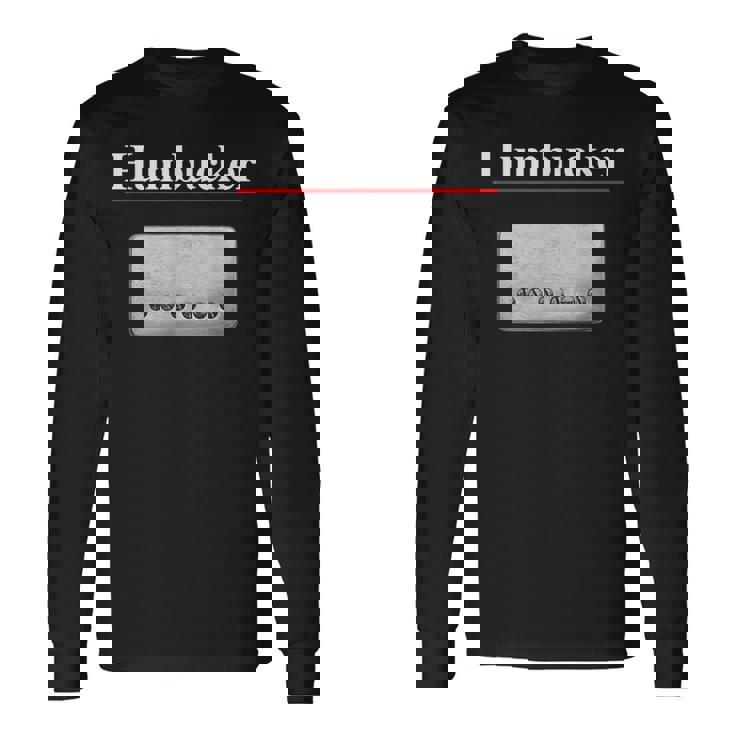 Humbucker ハムバッカー、クールなギタリストのギフト ギターピックアップグラフィック 長袖Tシャツ