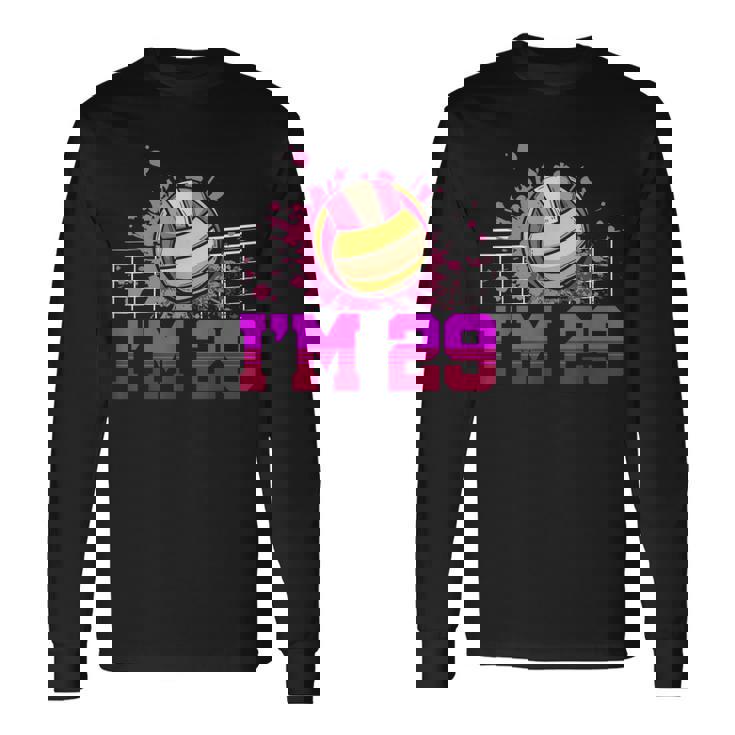 I'm 29Ports バレーボール選手 大人用 29歳の誕生日 長袖Tシャツ