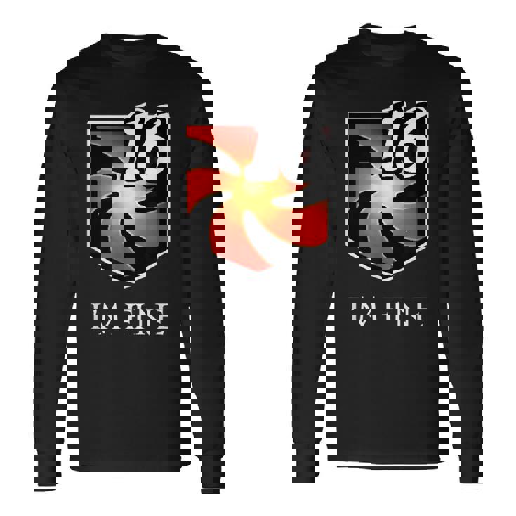 I'm Fine 脆弱性スタックス ファンタジー Mmorpg 長袖Tシャツ