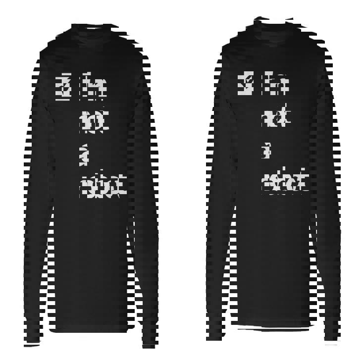 I'm Not A Robot Ai 人工知能ゲーマー 長袖Tシャツ