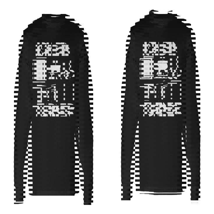 Ich Bin ターナー アート 体操モチーフ 男の子 メンズ 長袖Tシャツ