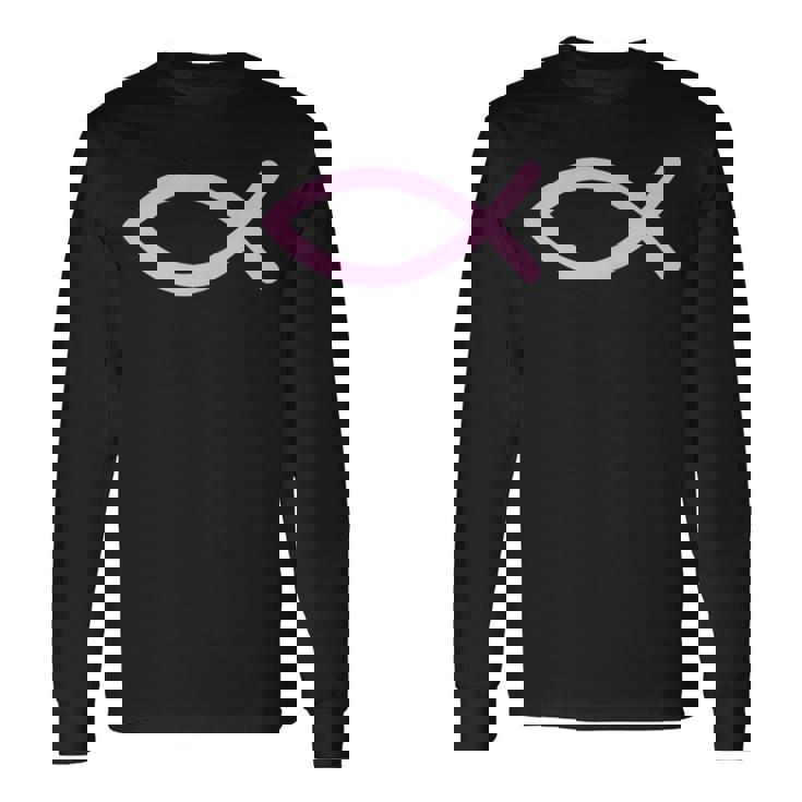 Ichty Fishymboltシャツ-クリスチャンtシャツ-イエス 長袖Tシャツ