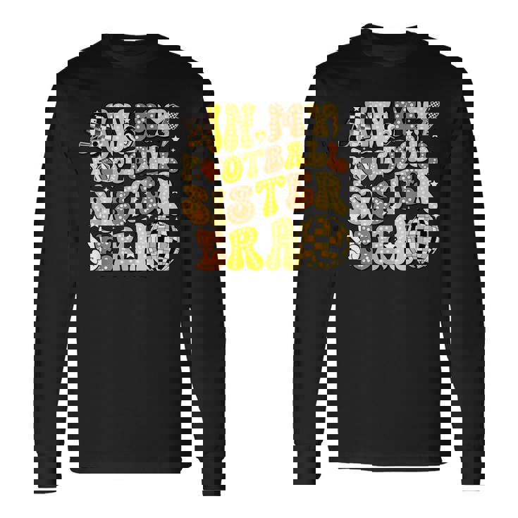 In My Footballister Era アメリカンフットボールヘルメットゲームデー 長袖Tシャツ