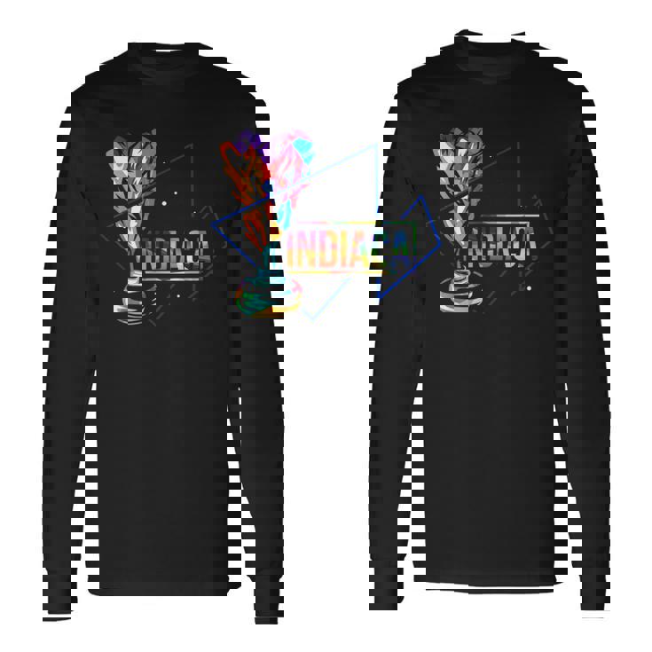 Indiaca キックバックゲームハンドシャトルコック 長袖Tシャツ