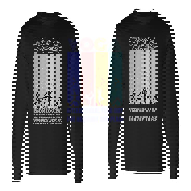 International Yoga Day For Harmony And Peace 長袖Tシャツ