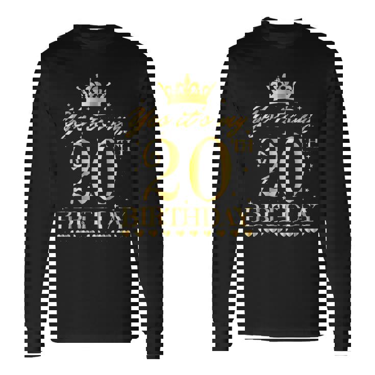 It's My 20Th Birthday Party ケーキ お祝い 楽しい20年 長袖Tシャツ