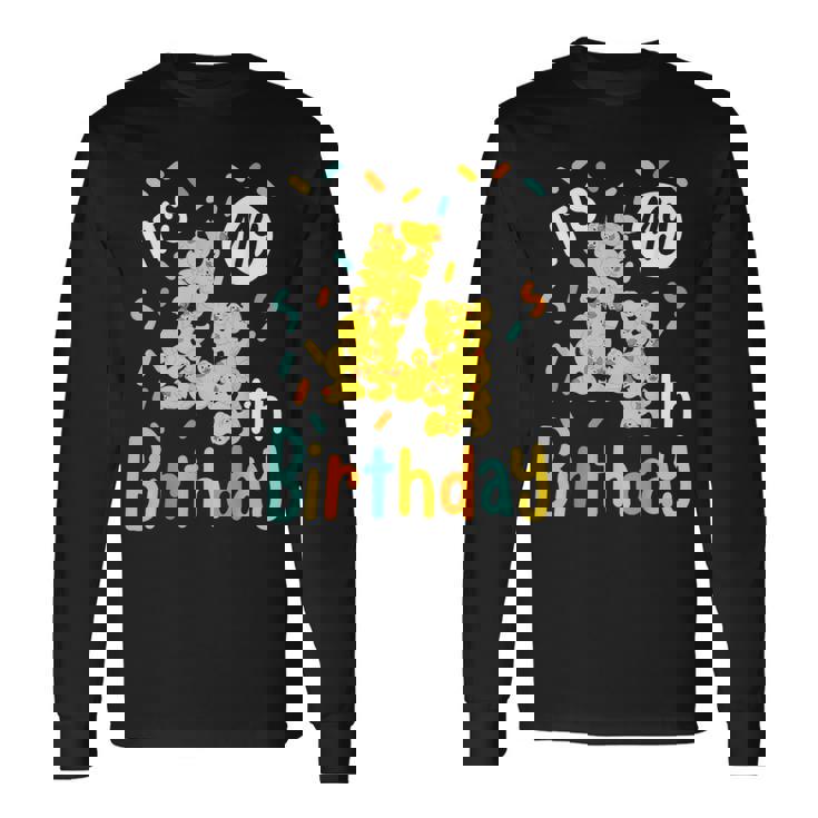 It's My 4Th Birthday ラバーダック 幼児 4歳の誕生日 長袖Tシャツ