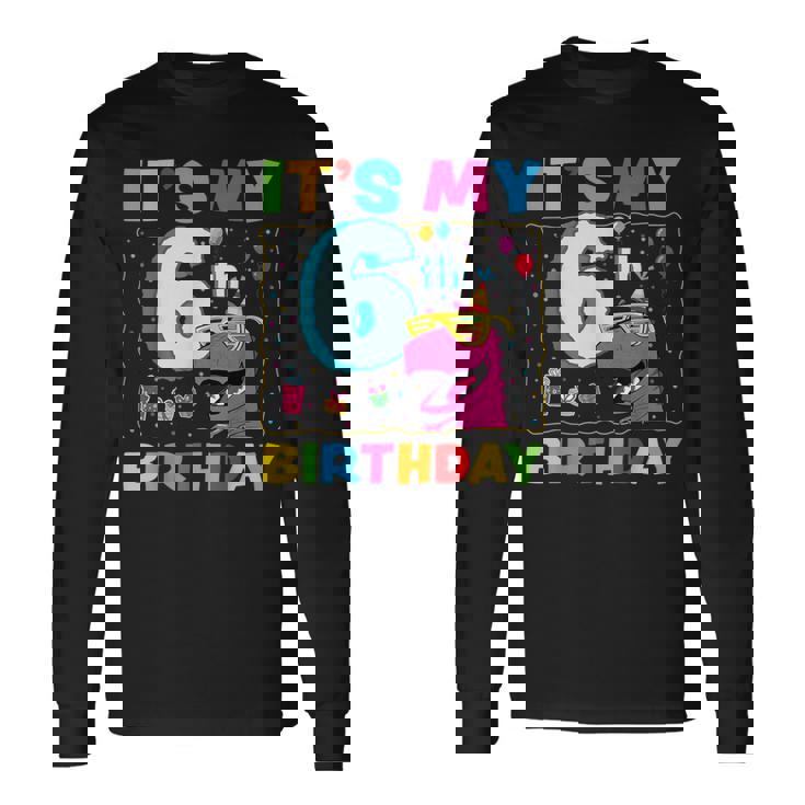 It's My 6Th Birthday Happy 6Ix Year T-Rex 恐竜 面白い 長袖Tシャツ