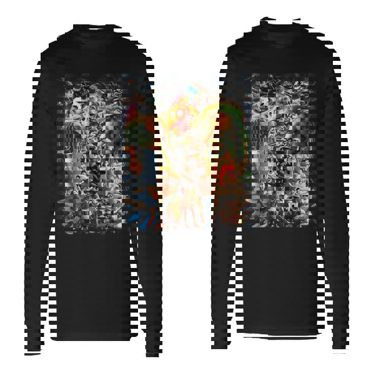 Italian Brainrot 面白い イタリアン ブレイン ロット ミーム キャラクター 長袖Tシャツ